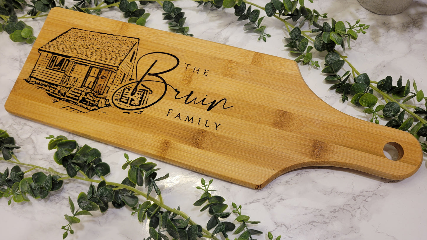 Personalized House Drawing | Realtor Closing Gift for Clients | Home Sweet Home Gift | Housewarming New House Gift Engraved Image from Photo - CCreations Woodworks