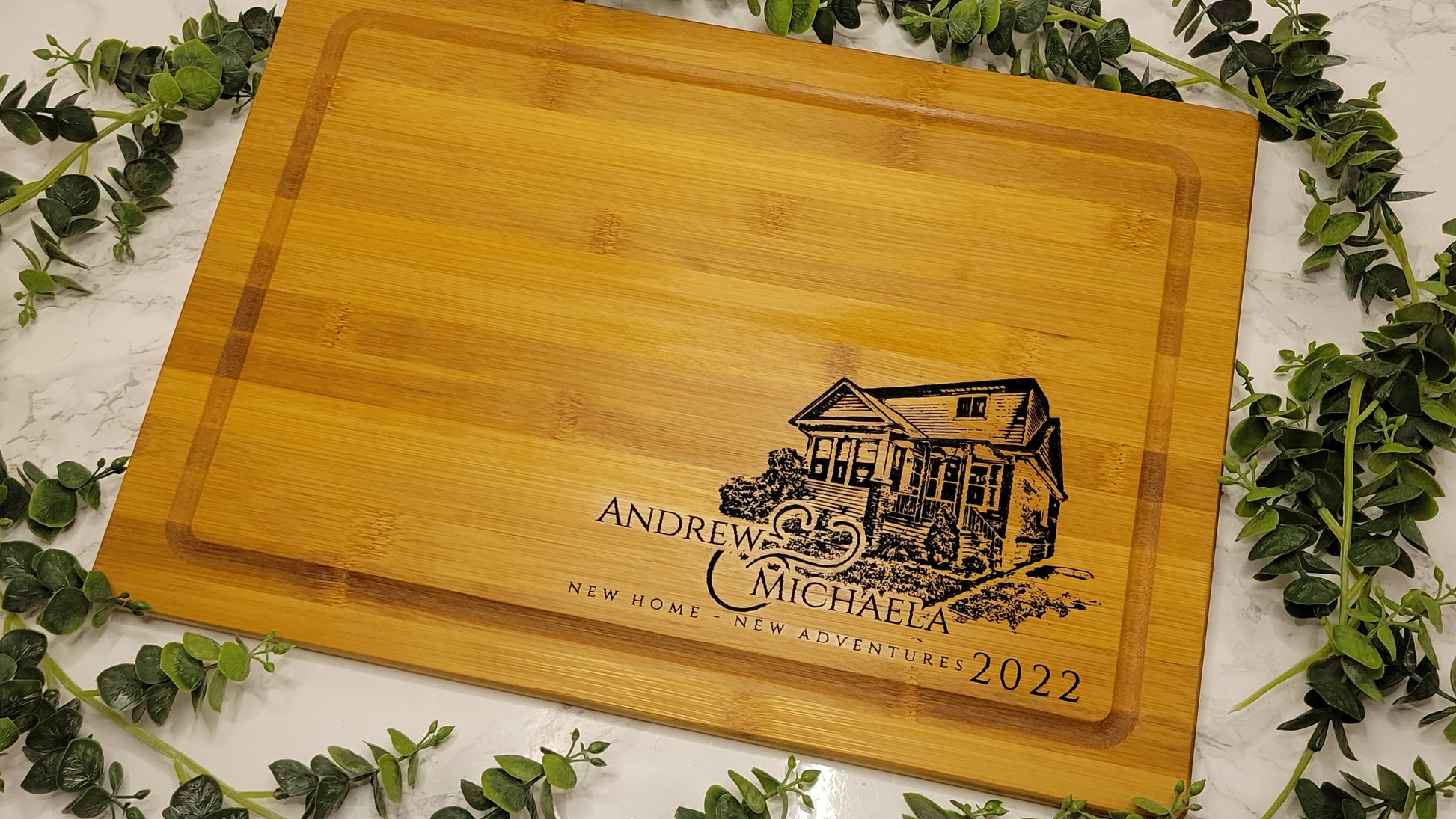 Personalized House Drawing | Realtor Closing Gift for Clients | Home Sweet Home Gift | Housewarming New House Gift Engraved Image from Photo - CCreations Woodworks