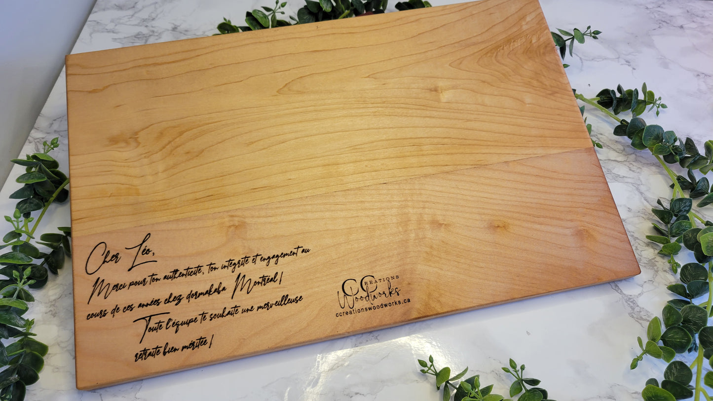 Engraved Personal Message Add-On for Your Custom Board