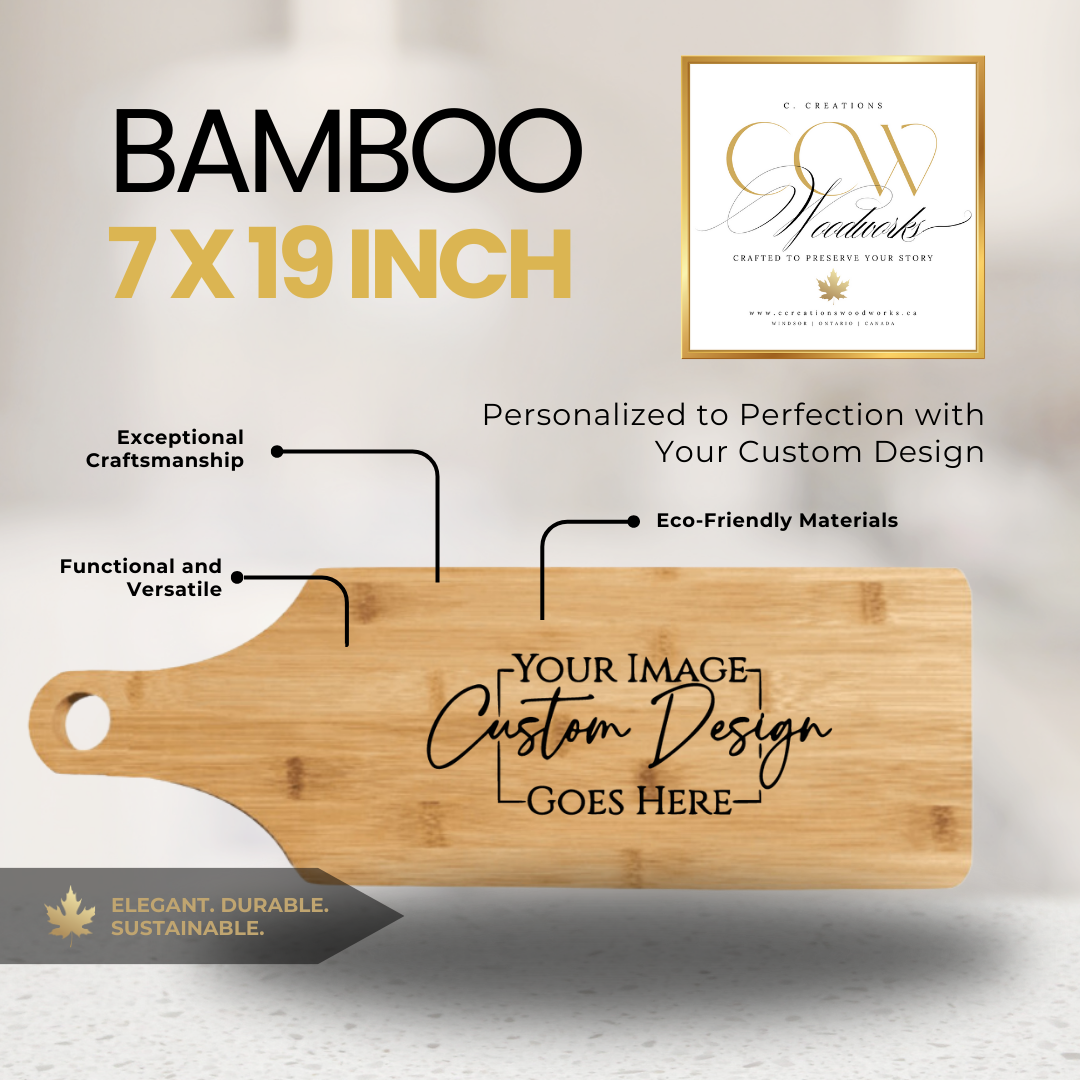 Bamboo 7x19 eco-friendly charcuterie board.