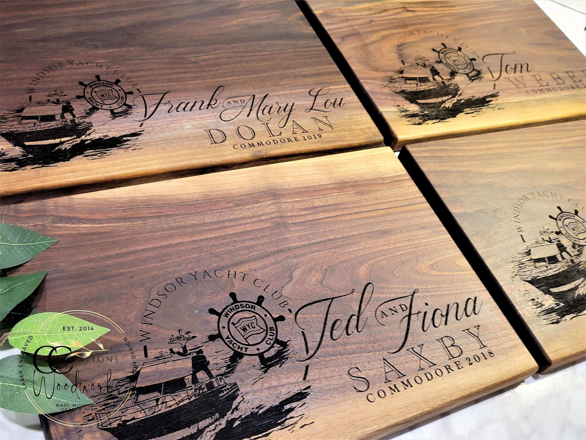 Personalized Custom Boat on the online Bank Cutting Board, Boat on the Bank Charcuterie Cutting Board, Engraved Boat Gift, Engraved Pond Gift