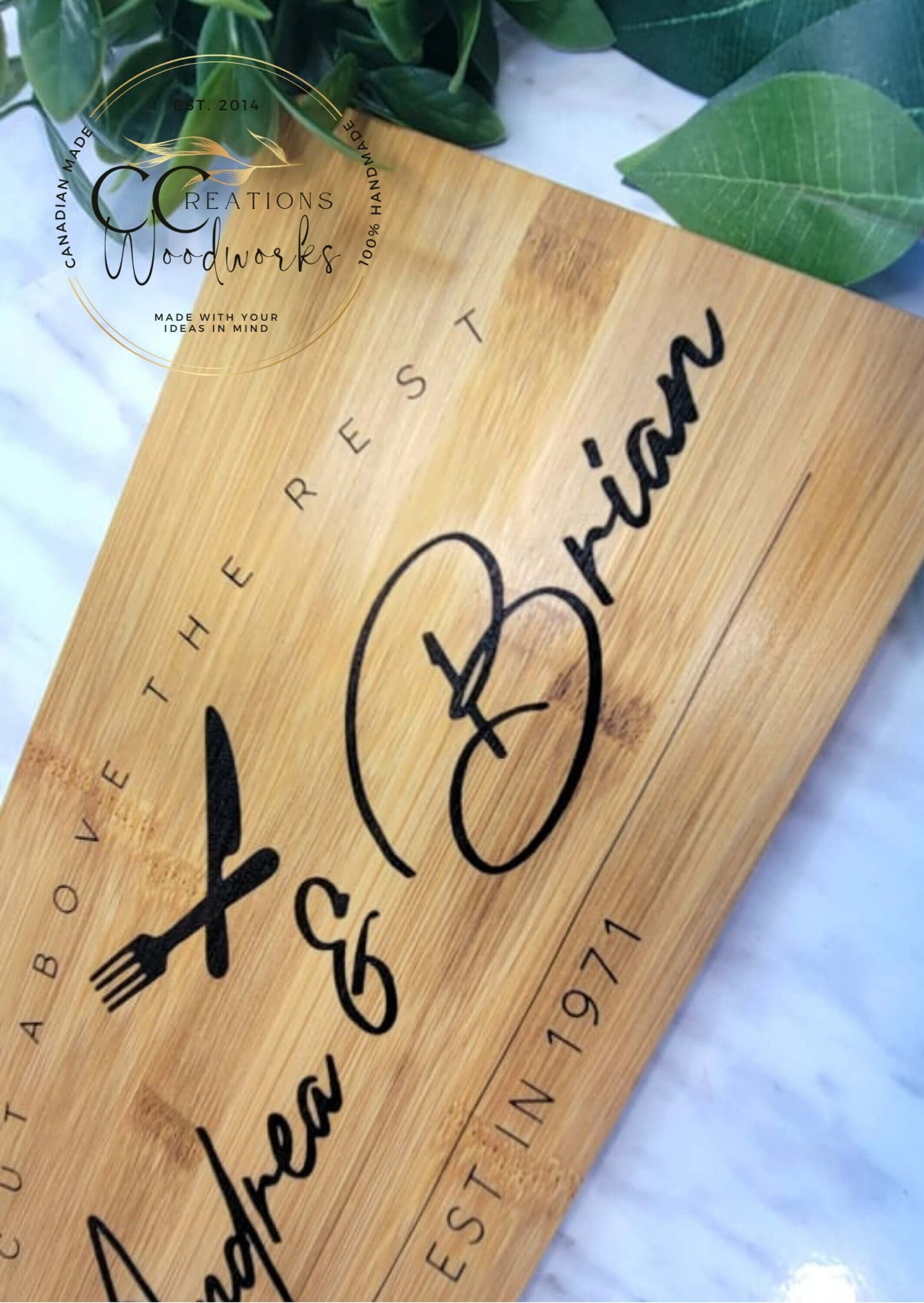 A Cut Above the Rest Personalized Chef Family Engraved Cutting Board | Custom Gift for Couples Housewarming Closing Gift - CCreations Woodworks