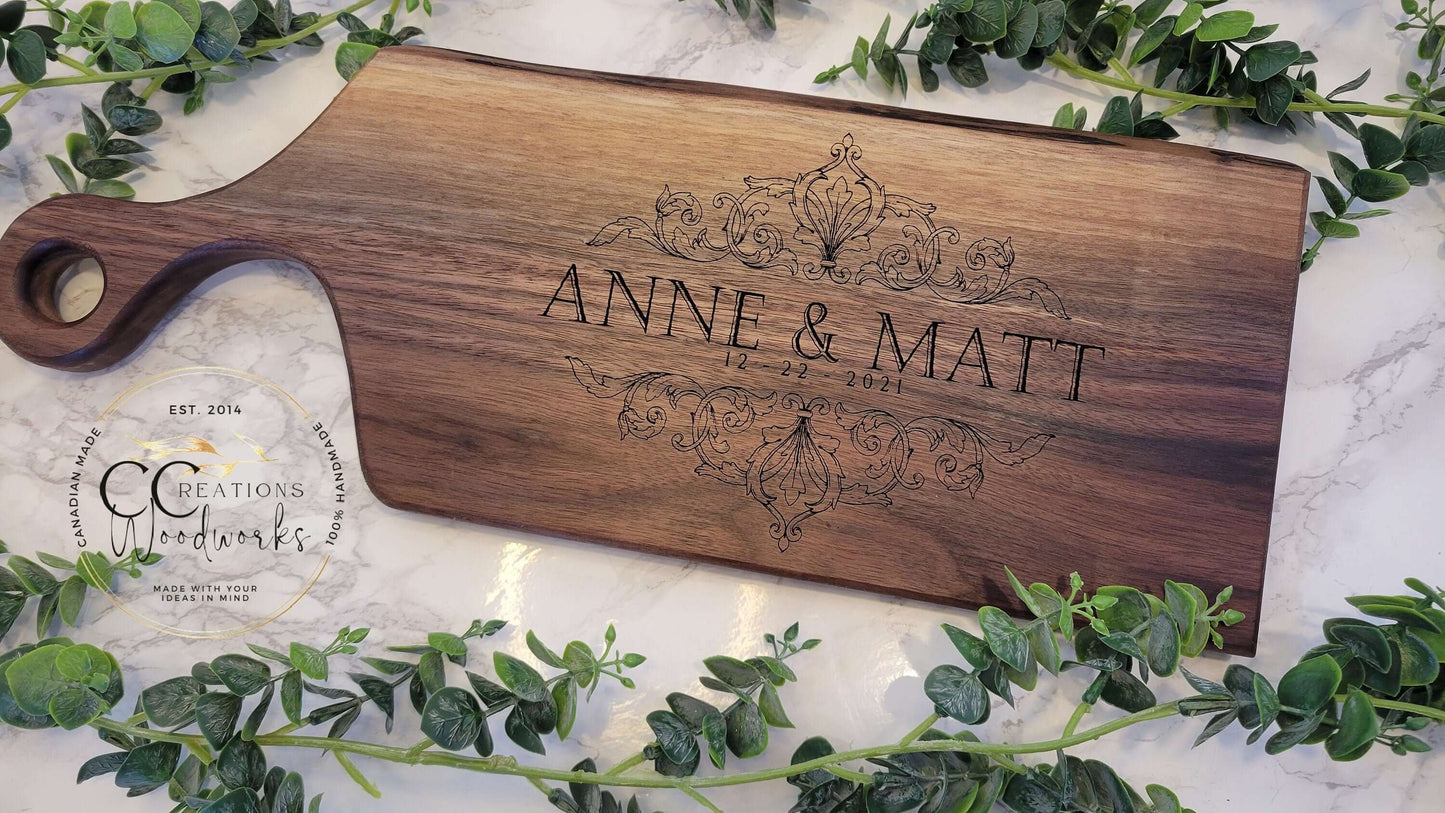 Personalized Charcuterie Board, Custom Cutting Board, Cheese Board Wedding outlet Gift, Engraved Cutting Board with Initials