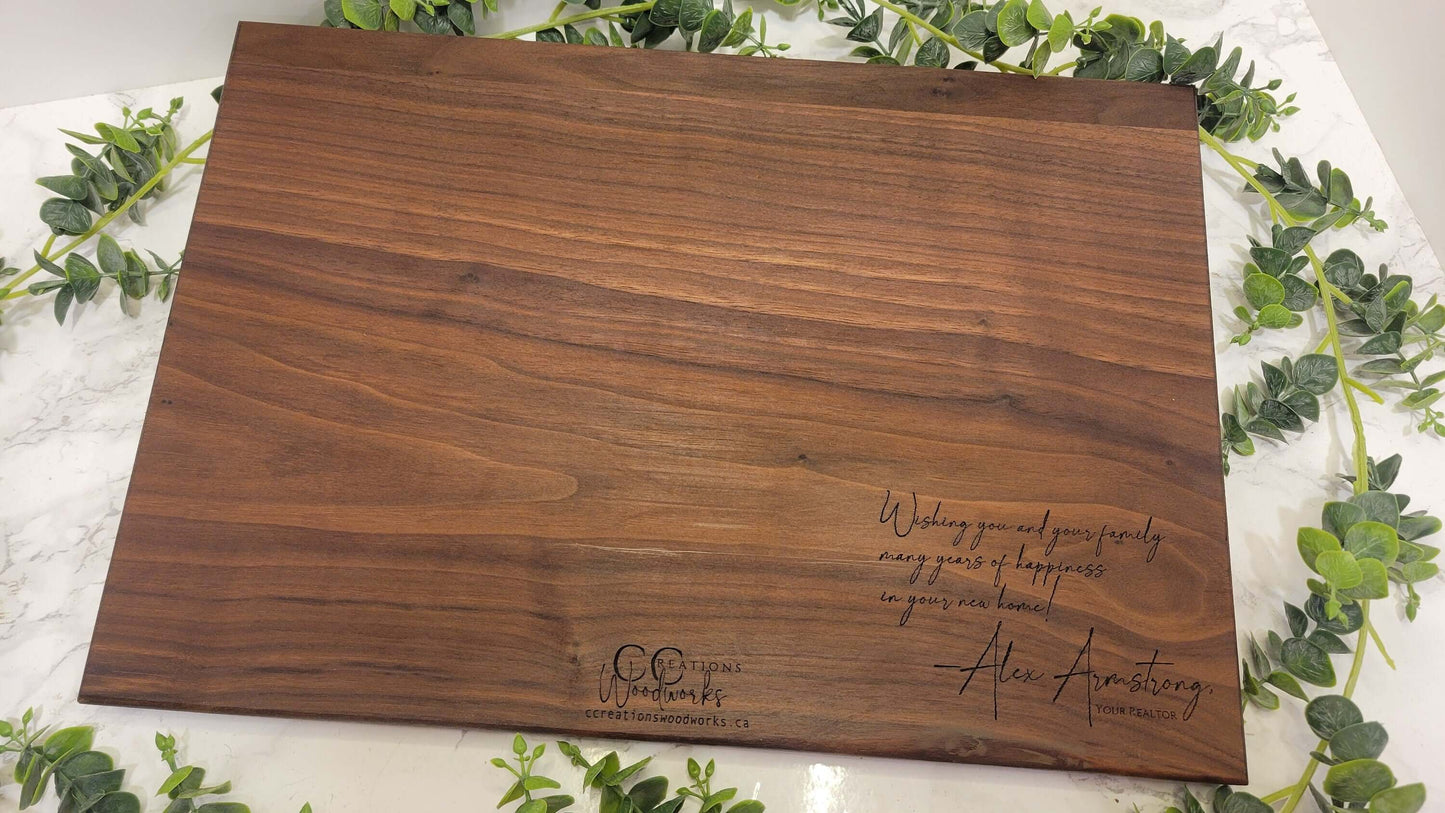 108 - Engraved House Portrait Charcuterie | Engraved Image Sketch Cutting Board | Realtor Closing Gift | Housewarming Gift