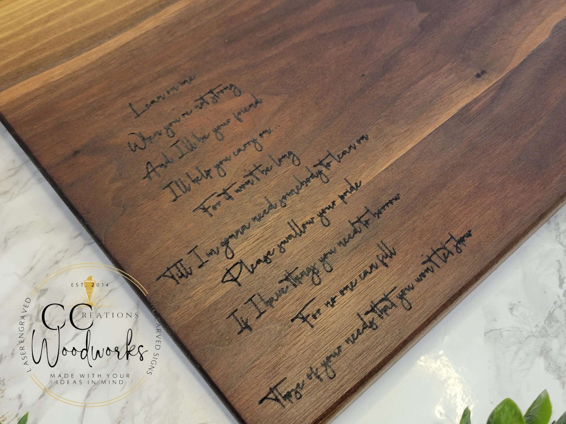 120 - Modern Artistic Love Song Engraved Charcuterie | Unique Present for your Spouse | Personalized Romantic Gifts