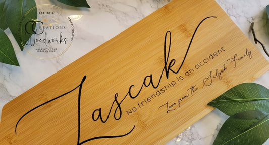 Personalized Engraved Charcuterie Platter - Memorable Gift for Friends - CCreations Woodworks