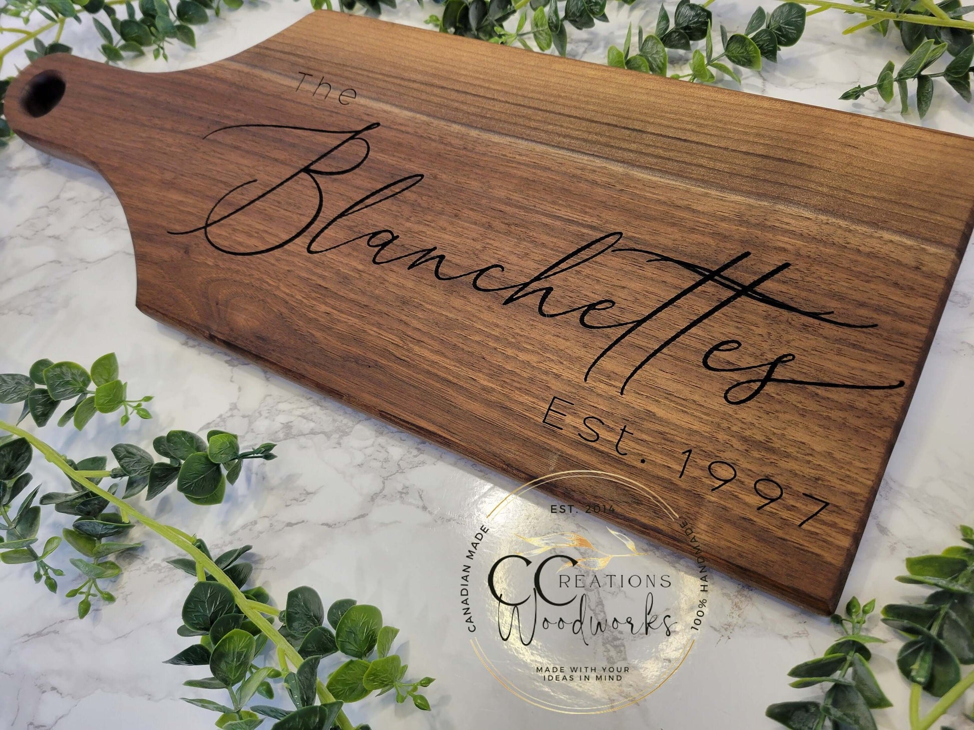 Personalized Family Cutting Board, Custom Cutting Board, Engraved Family Cutting Board, Custom Wedding gift, White Oak Wood offers --21262-CUTB-001